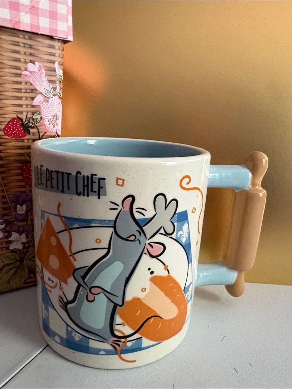 Disney Le Petit Chef Ceramic Mug - Light Blue & Cream